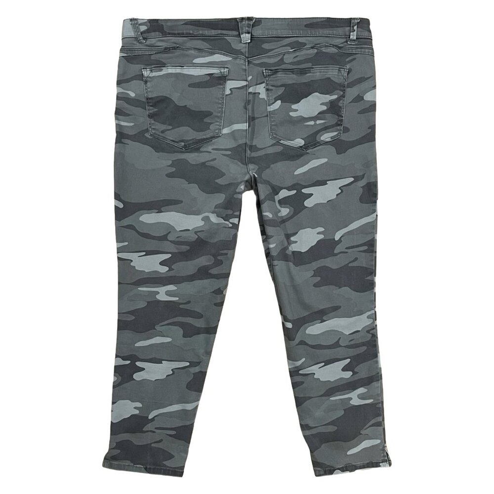Gray Camo Absolution Skinny Ankle Jeans 16P Petite Tummy Control — Wit & Wisdom - Picture 2 of 10